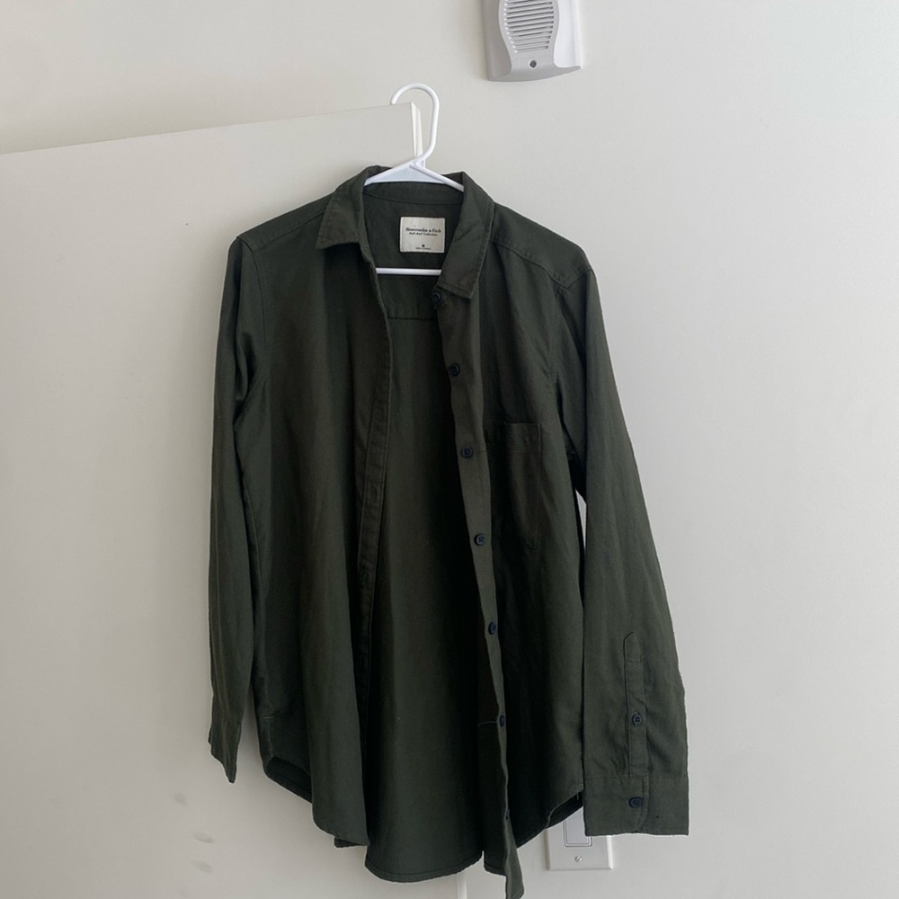 Green Abercrombie Button Up (M)